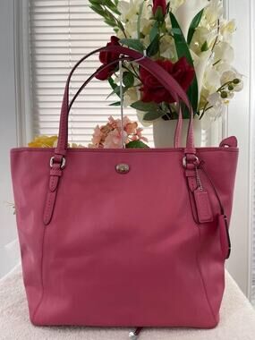 COACH Peyton Saffiano Leather Zip Top Tote PINK - Style 27349 (PU120